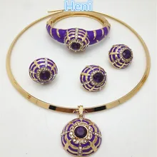 ZuoDi золотой комплект ювелирных изделий в дубайском стиле, брендовый Красочный Кристалл, свадебные женские аксессуары, модные африканские бусы, ювелирный набор