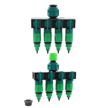 

Garden Drip Irrigation 4 Way Tap Hose Splitter 4/7 8/11 Hose Pipe Connector