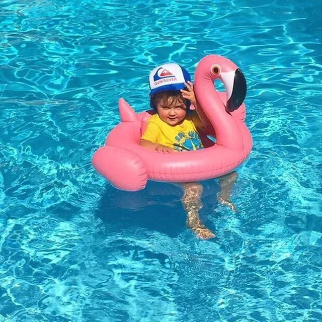 New 70cm Flamingo Swimming Ring for Kids Swim Rings Thicken PVC