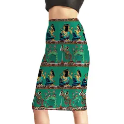Новое прибытие 0009 Sexy Girl Для женщин летние Винтаж Нила ставьте 3D принтами приталенное пикантные вечерние по колено плотный юбка-карандаш