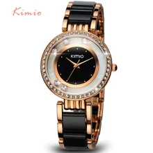 KIMIO Perla Cristal Escala Del Diamante Del Balanceo Pulsera de Las Mujeres Relojes de Marca de Moda de Lujo de Las Señoras Mujeres Del Reloj de Cuarzo reloj Reloj