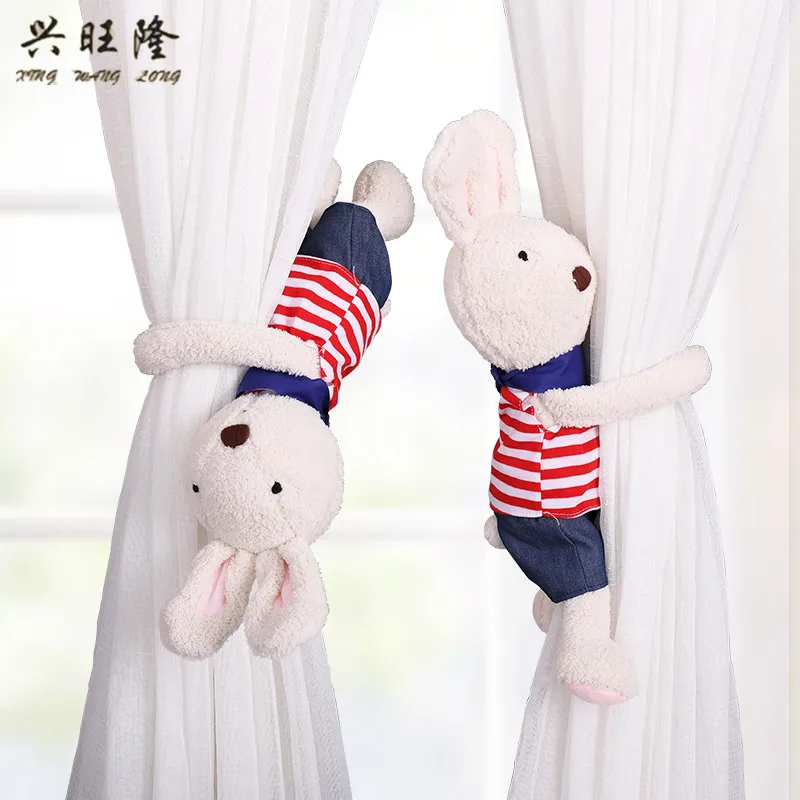 

XWL 1Pcs Cartoon Magnetic Rabbit Curtain Tieback Cute Buckle Curtain Accessories Straps Ropes Children's Room Tieback Clip Decor