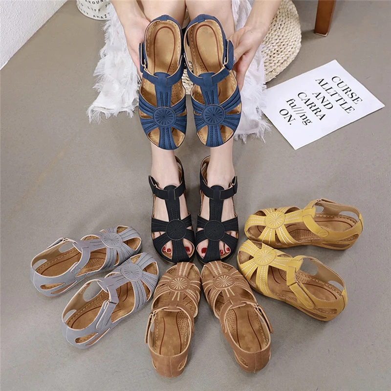 CEYANEAO/Женская обувь для девочек; удобные женские сандалии на мягкой подошве с круглым носком и вырезом; zapatos de mujer