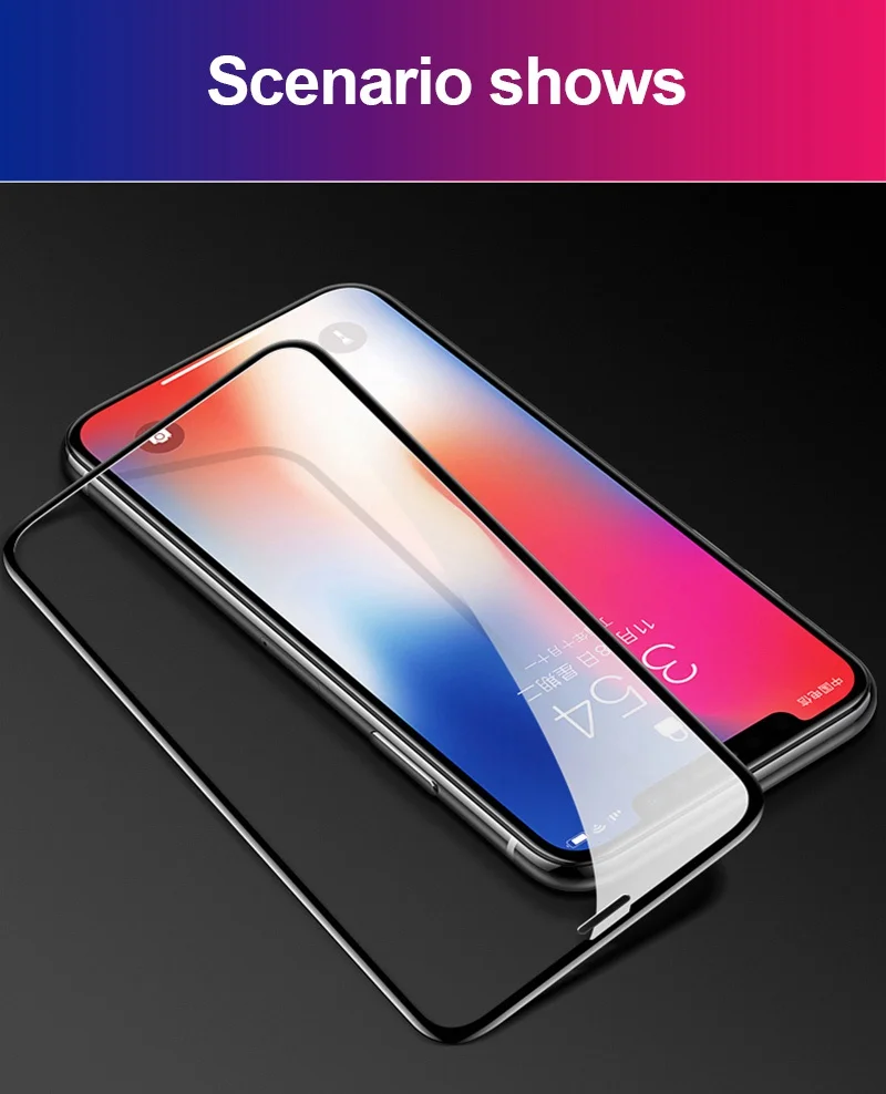 Artisome 5D Protective Glass For iPhone X XR XS MAX Glass For iPhone 7 6 S 8 Plus Screen Protector Glass on the For iPhone X XR  (10)