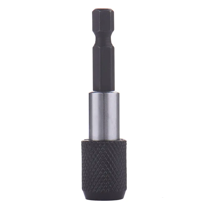 

Black 1/4 Hex Shank Quick Release Electric Drill Magnetic Screwdriver Bit Holder 60mm