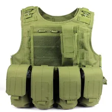 Боевой Молл амфибий Дизайн Военный тактический жилет зеленый цвет проволока-сталь-в