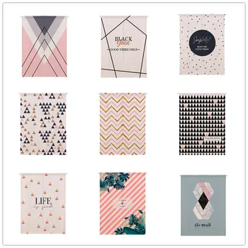 

Marbling Half-curtain Window Customize Partition Home Toilet Restaurant Kitchen Door Curtains