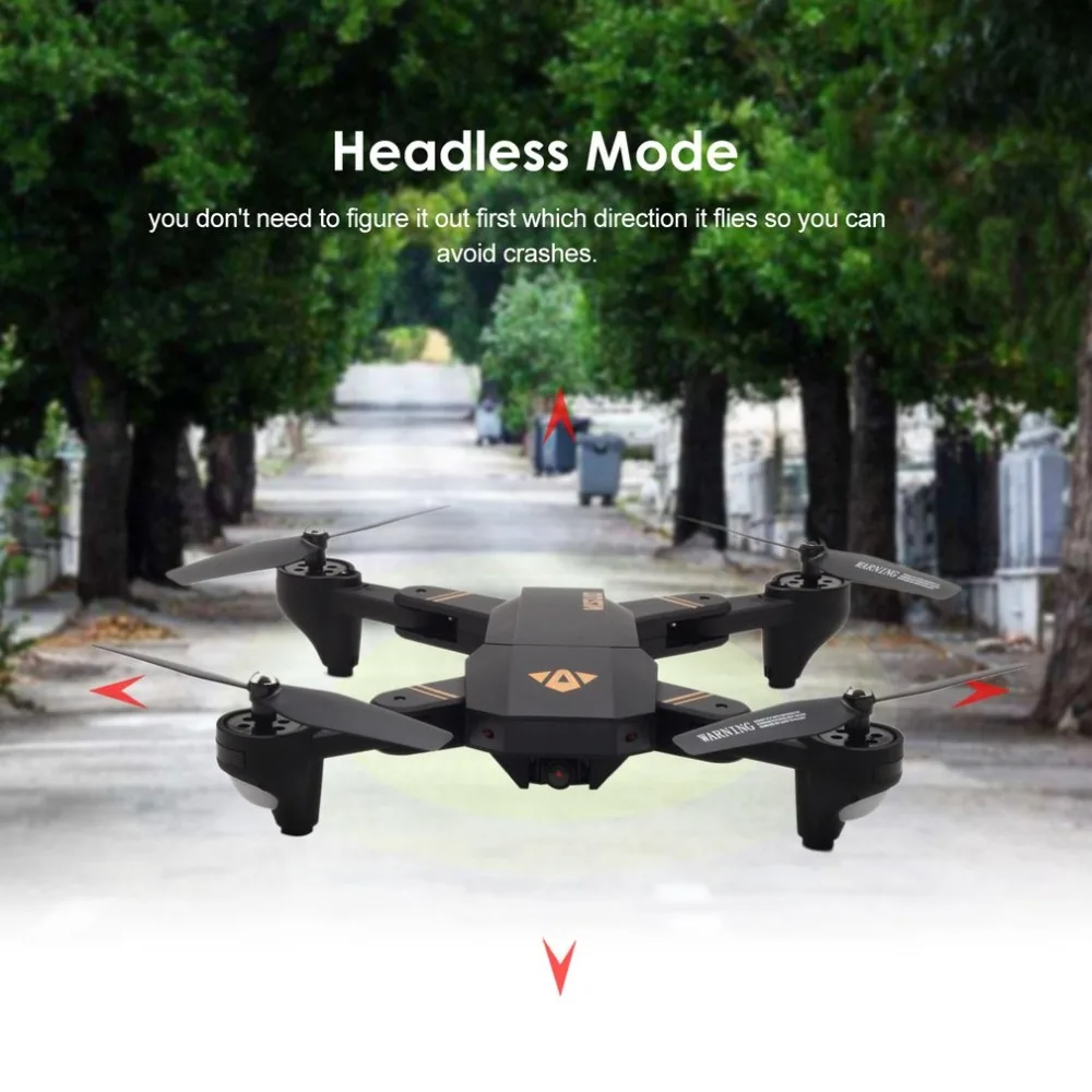 

VISUO XS809HW 2.4G Foldable FPV Selfie Drone RC Quadcopter with 720P Wide Angle Camera Altitude Hold with Two Batteries