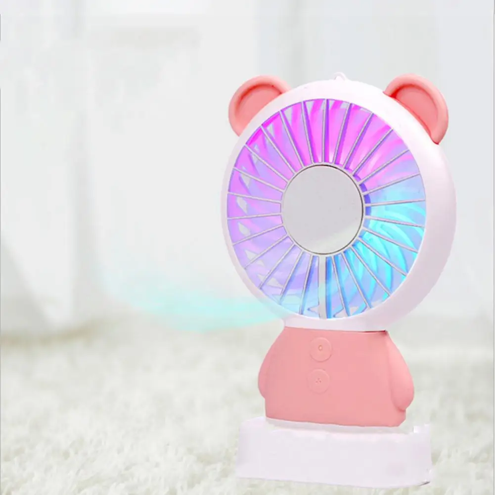 

AKDSteel Cute Multifunctional LED Night Light Exquisite Electric Fan Handheld Fans Mini- Fans Portable Small LED Night-light