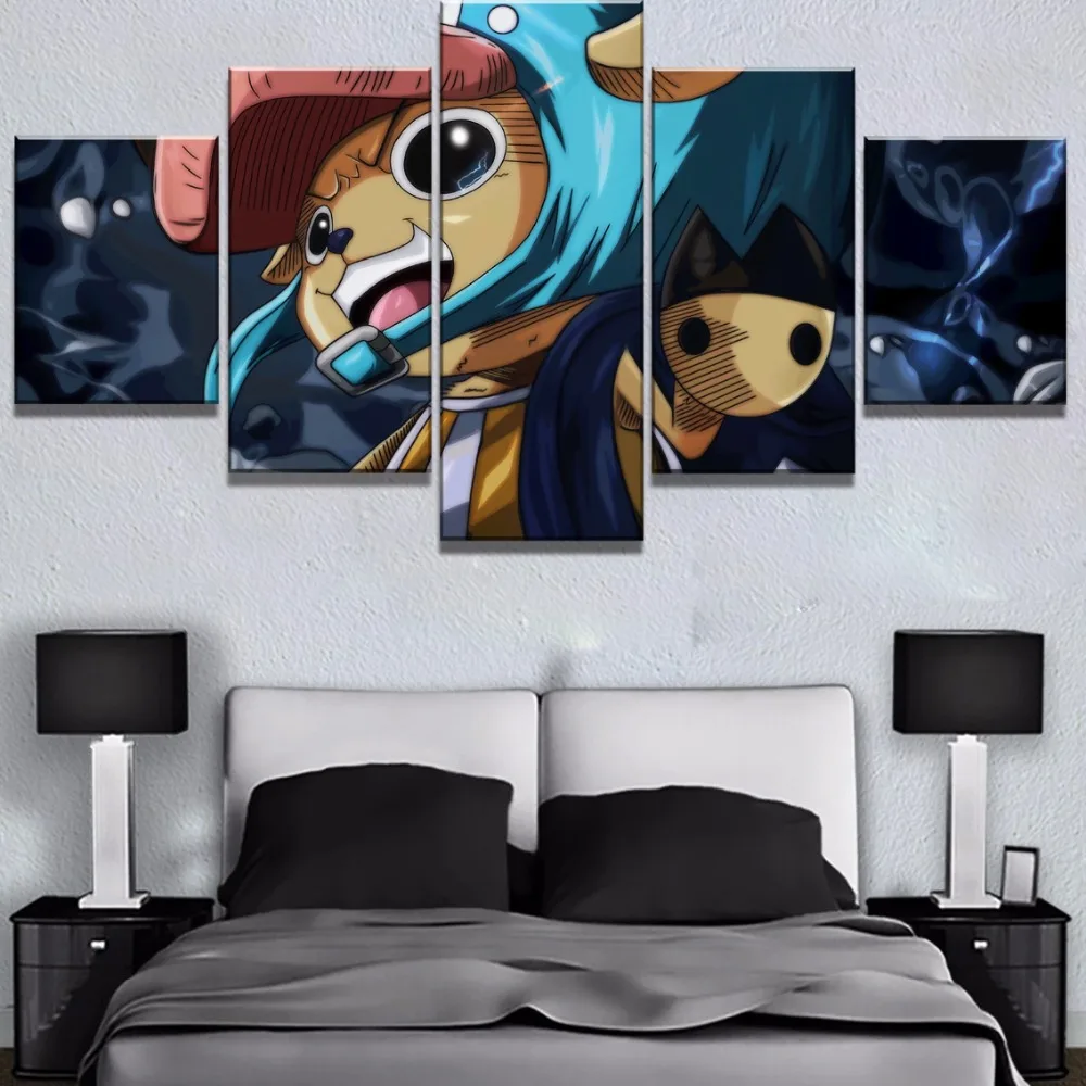 New 5 Piece Canvas Art One Piece Anime Poster Cuadros Decoracion