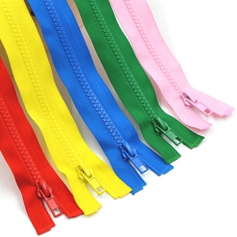 

5pcs/lot 40-70cm long resin Open-End zipper for sewing coat down jacket coat children's zipper DIY Clothes Accessories
