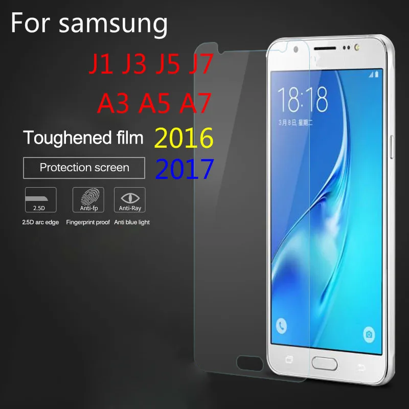 2.5D Закаленное стекло для Samsung Galaxy J3 J5 J7 J1 2016 9H Защита экрана A3 A5 A7 2017 защитная