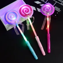 Дети Девушки светодиодный мигающий палочка палочки принцесса леденец звезда светящиеся палочки день рождения Сувенир светящиеся вечерние Рождество Хэллоуин