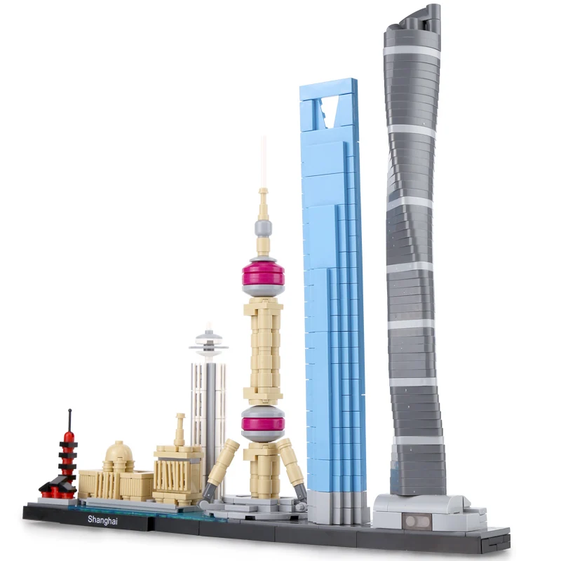 

Lepin Architecture Shanghai skyline set 17009 compatible Legoing 21039 Building Blocks Bricks legoINGlys Gift For Children