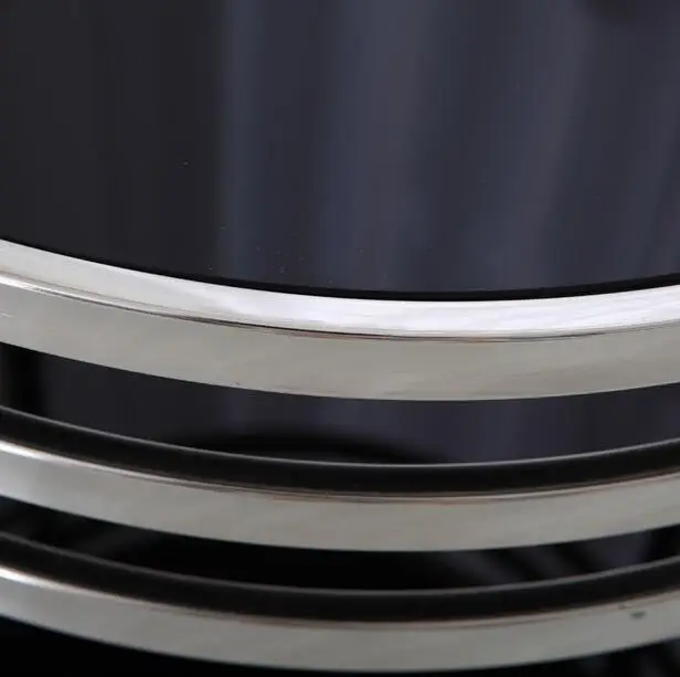 Stainless steel coffee table small table small double small round glass coffee table side a few phone holder