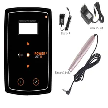 Novo Dermograph Swiss Motor Rose Golden Silver Permanent Makeup Eyebrow Lips Tattoo Machine Easu Click Agulhs Rotary Kit