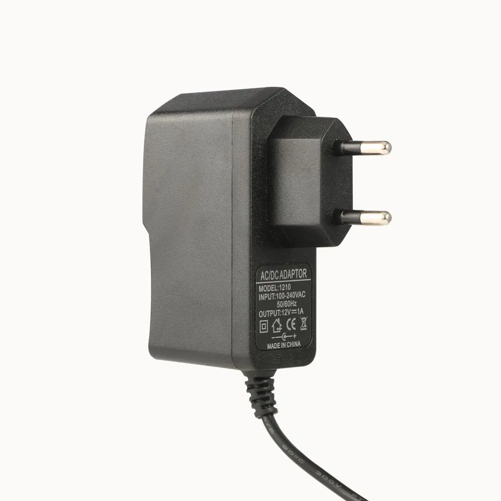 Адаптер штепсельной вилки ЕС DC 12V 1A AC 100 240V блок питания зарядное устройство