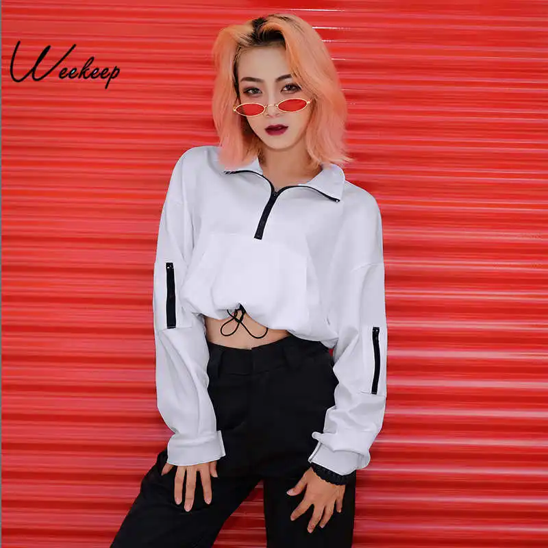XiaGuoCai 2017 Red Women Hoodies & Sweatshirts Turn down