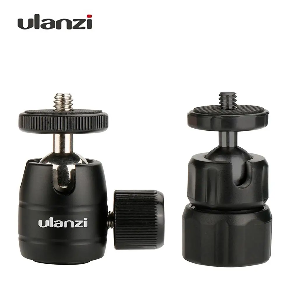 

Ulanzi U-30 CNC Metal Mini Tripod Ball Head Ballhead with 1/4" thread,Tripod head for iPhone X Smartphone/lightweight Cameras