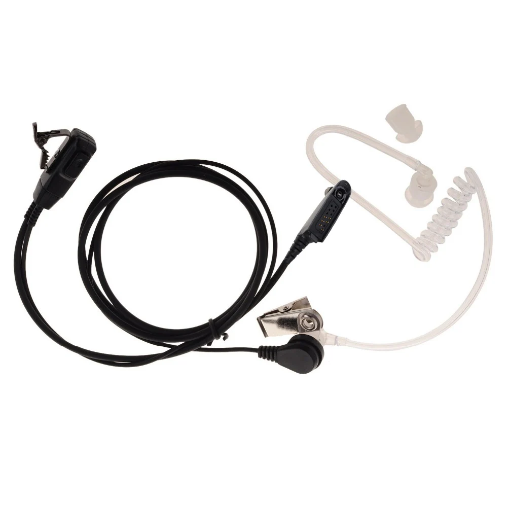 Two way Radio Acoustic Tube Headset Earpiece For Motorola Walkie Talkie Radios Gp328 Gp338 Ptx760 HT750 With Mic PPT (5)