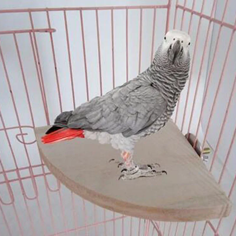 

Hamster Bird Station Board Hamster Pet Parrot Wood Stand Rack Toy Branch Perches For Birds Cage Small Animals Rat Toys House