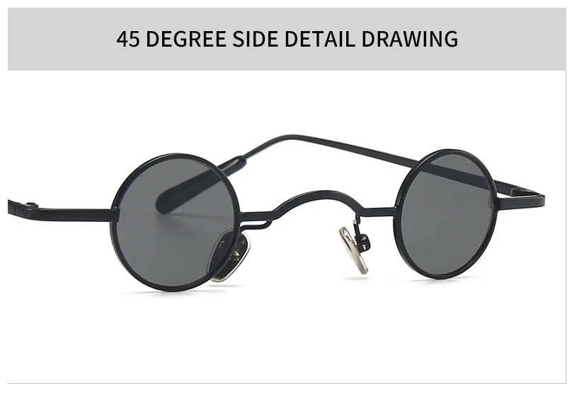 Пара панк Samll Круглые Солнцезащитные очки для мужчин и женщин Модные Оттенки UV400 Винтажные Очки 46152