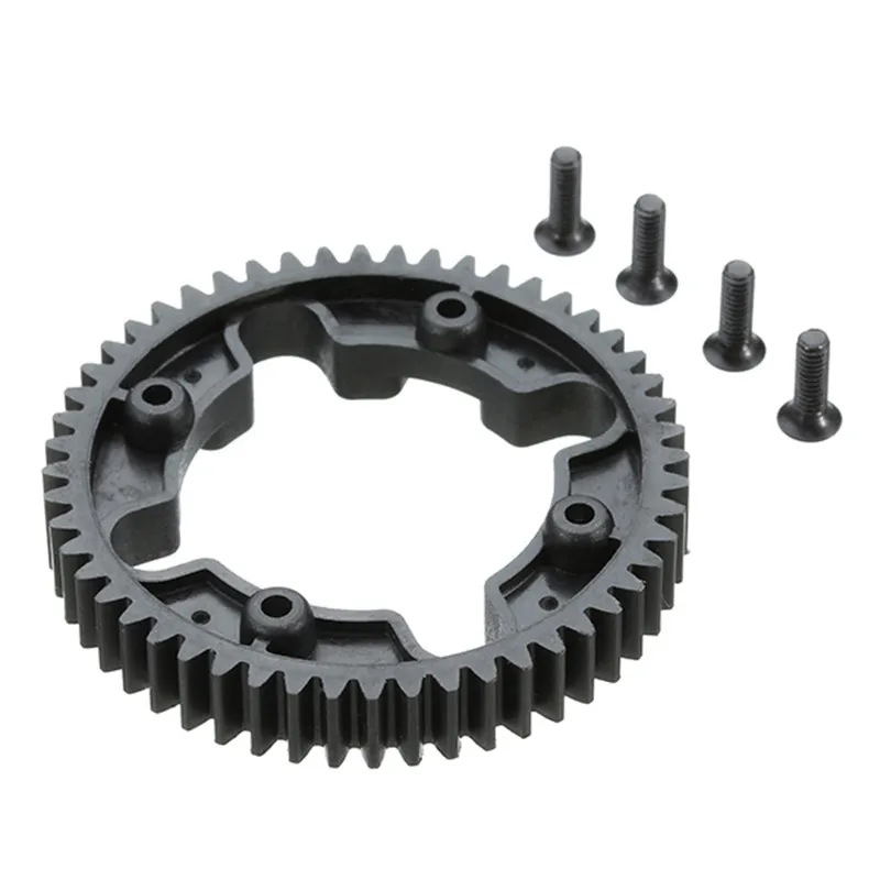 Vue de face du pignon 52T pour Vkar Bison & V.4B 1/10 Buggy RC, pièce de rechange avec dents métalliques