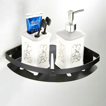 

Sub light spraying black fan-shaped corner plate basket placement frame