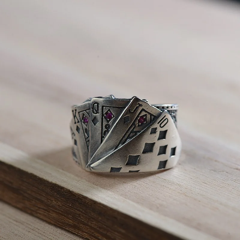 FNJ-925-Silver-Poker-Ring-New-Fashion-Punk-S925-Sterling-Silver-Rings-for-Women-Jewelry-Adjustable (4)