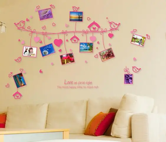 Романтическая фоторамка Love line декоративные наклейки на стену для спальни|stickers on