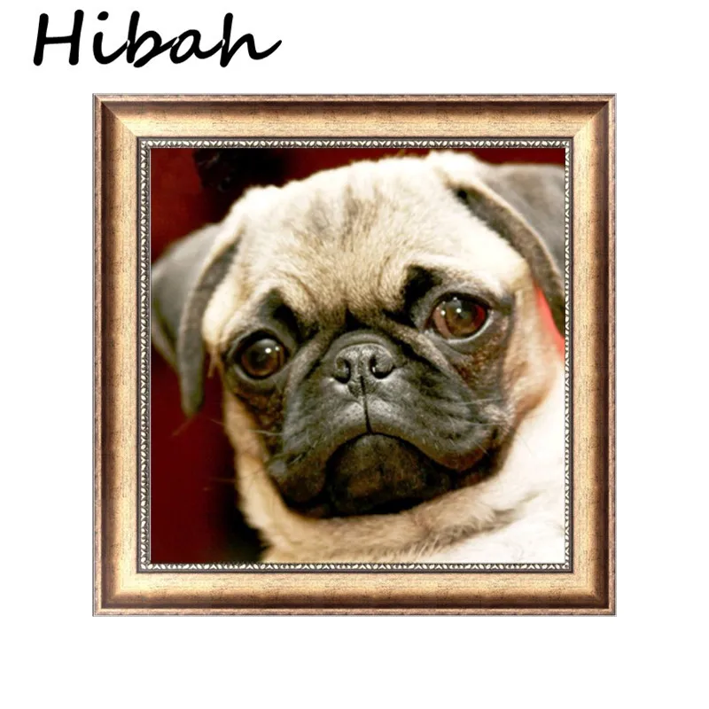 

All round diamond embroidery cross - stitch diamond painting family members animal dog home decoration diamond Mosaic.