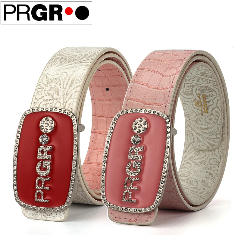 

Double faced print prgr golf strap golf Women genuine leather skirt waistband of trousers belt sports supplies golf belt