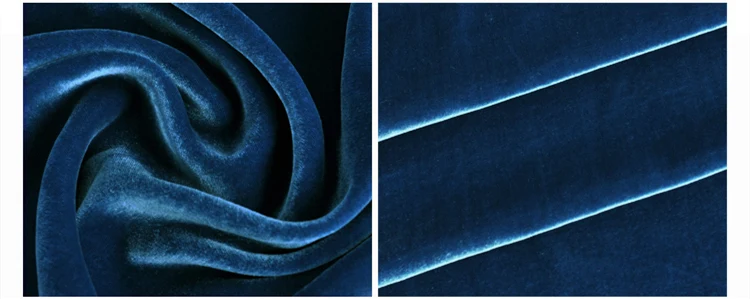 1 метр шелковая велюровая ткань для шитья бархатная ткань однотонная ткань элегантная telas жир четверти стеганая для лоскутного шитья ширина 55 дюймов - Цвет: 30 pu blue
