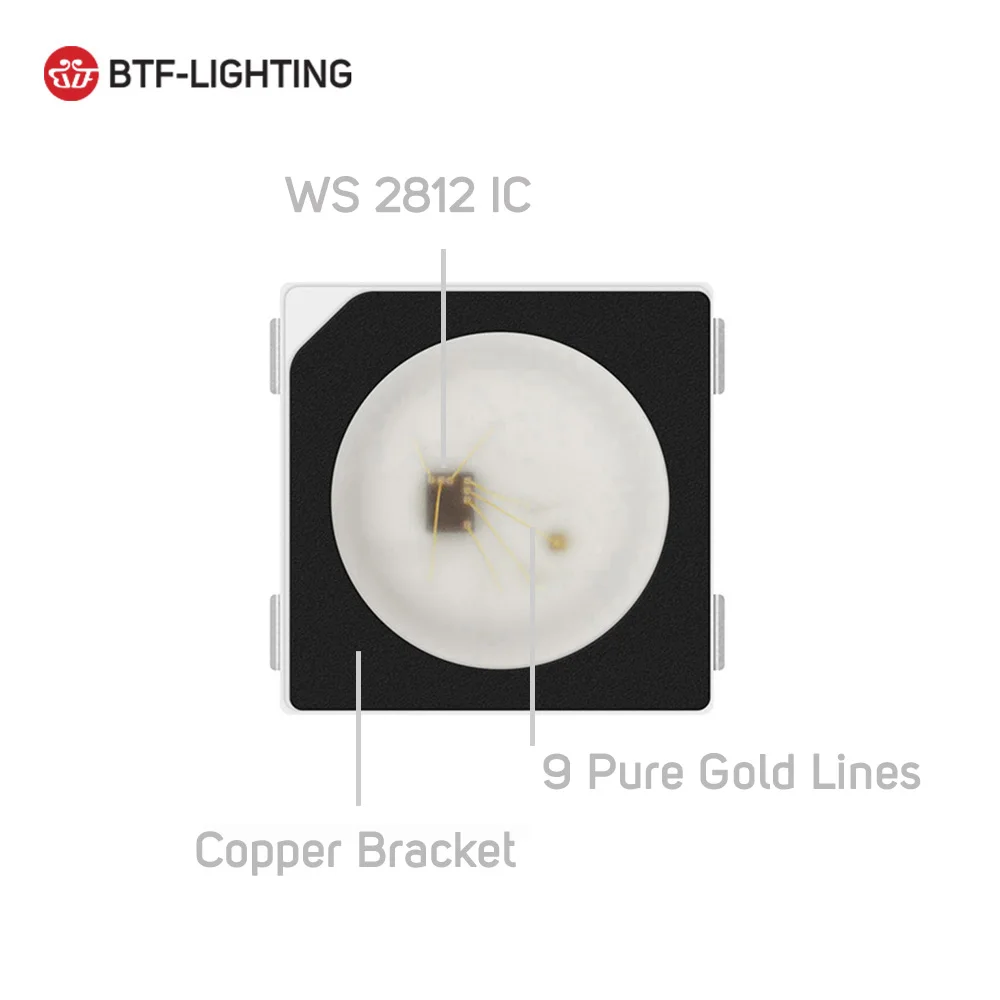 10 1000 шт. WS2812B rgb светодиодный чип 5050 SMD черная/белая версия WS2812 индивидуально