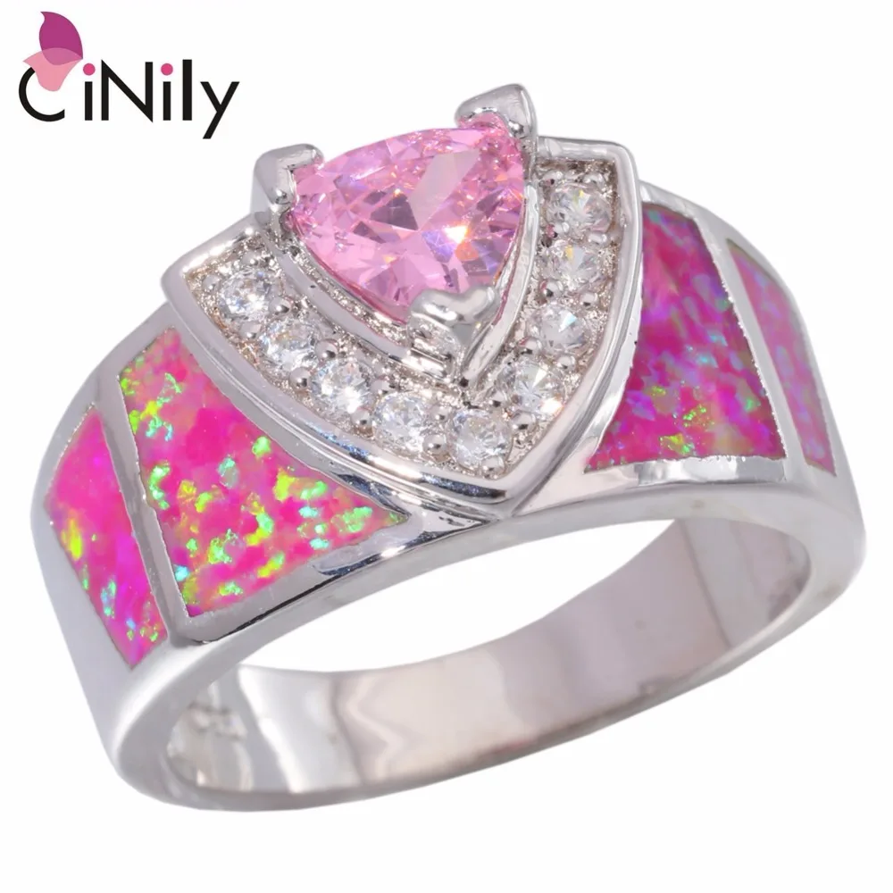 

Beautiful Wholesale Jewelry Pink Fire Opal Pink Topaz Zircon 925 Silver Stamp Ring Size 6.5 / 7 / 7.5 / 8 / 9 JR2183