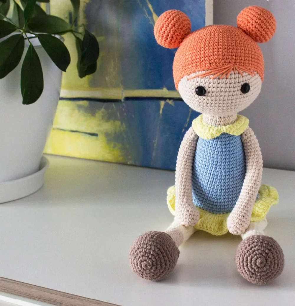 Crochet toy,Crochet doll, Amigurumi doll,Knitted toy,Baby crochet doll,Safety doll,Knitted doll,Gift for girl,Beautiful doll,Red-haired doll