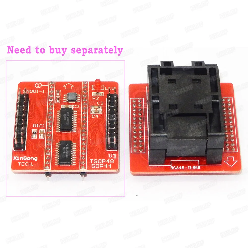 Разъем адаптера BGA48/TSOP48 SOP44 для Minipro TL866CS TL866A TL866II Plus USB программатор|Калькуляторы| |