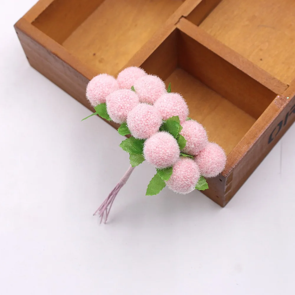 10Pcs/lot Velvet Foam Bayberry Artificial Flowers for Wedding Party Decoration DIY Handmade Craft Gift Wreath Berry Fake Flowers 10Pcs/lot Velvet Foam Bayberry Artificial Flowers for Wedding Party Decoration DIY Handmade Craft Gift Wreath Berry Fake Flowers