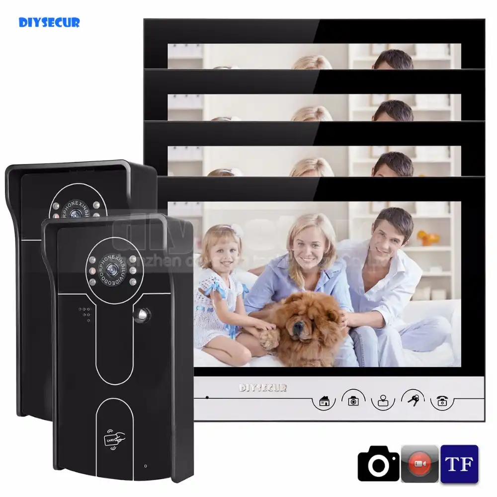 DIYSECUR 9 дюймов видео запись/фотография телефон двери дверной звонок