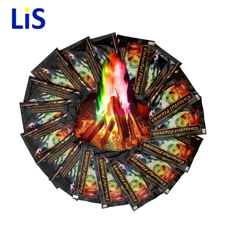 

10~30bags Mystical Fire Magic Tricks Coloured Flames Bonfire Sachets Patio Color Toy Professional Magicians Pyrotechnics