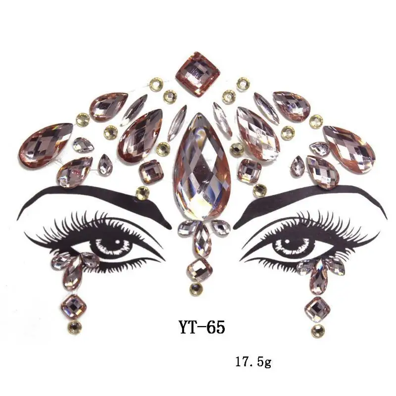 Adhesive Rhinestones Face Jewels Crystal Face Gems Body Art Glitter Tattoo  Festival Eyebrow Beauty Makeup Jewelry Stickers - Temporary Tattoos -  AliExpress