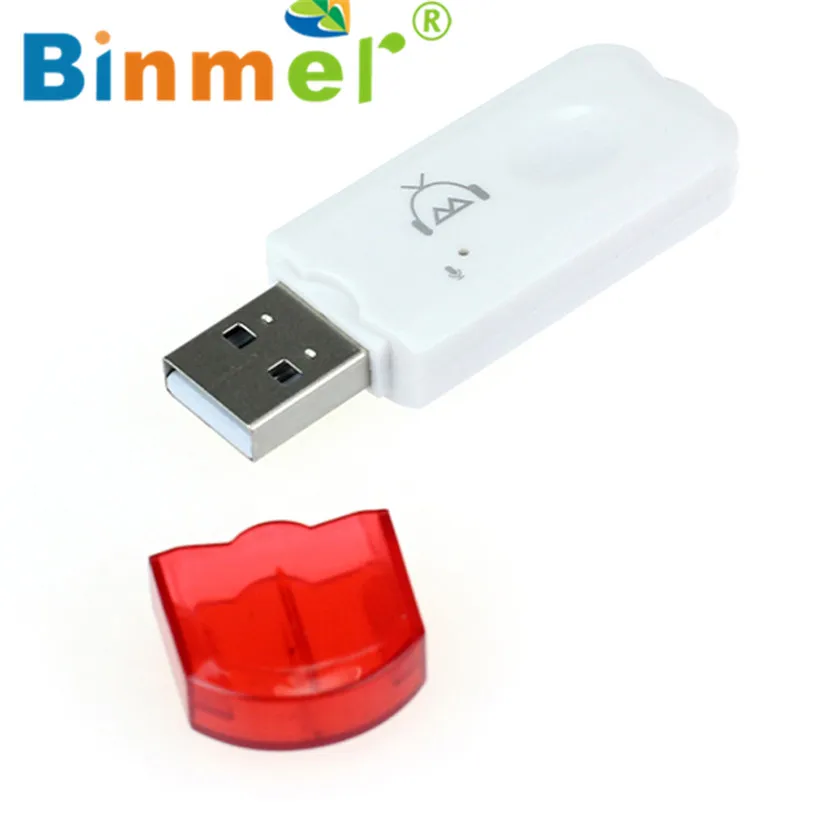 Binmer USB беспроводной громкой связи Bluetooth аудио музыкальный приемник адаптер для iPhone 4 5 Mp4 24 Aug