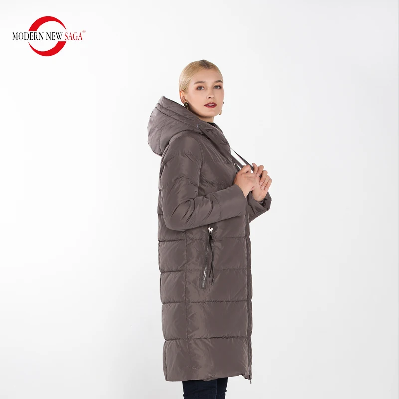 MODERN NEW SAGA 2019 Winter Long Coat Women Hooded Warm Parkas Female Ladies Outwear New Winter Collection Coat & Jacket