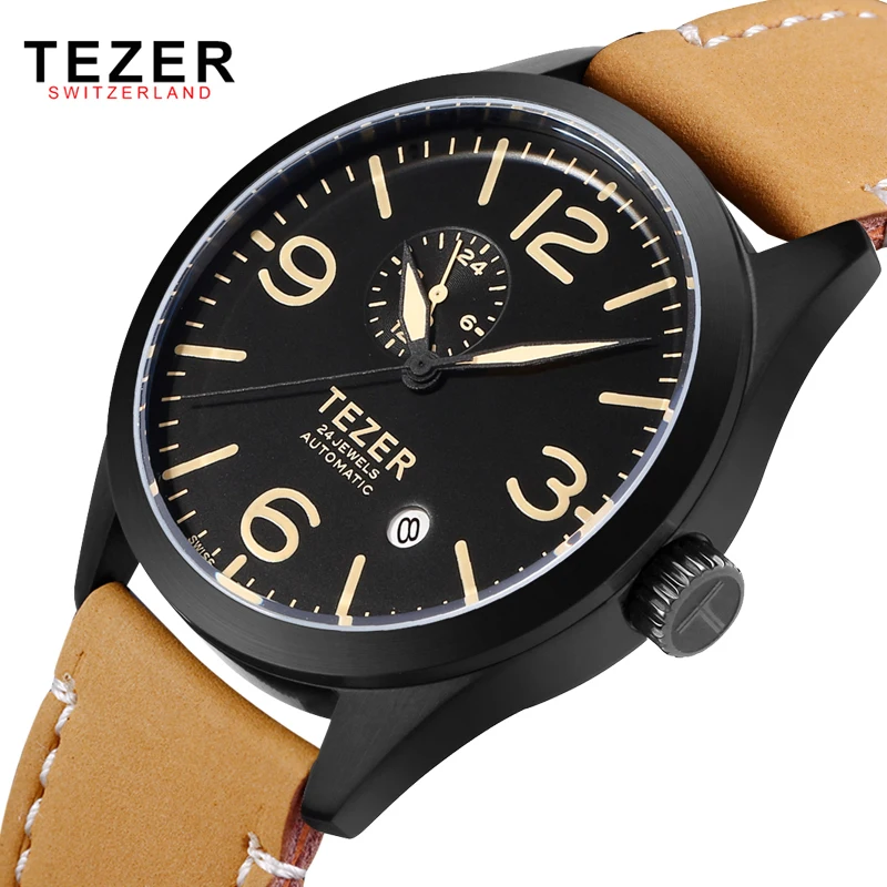 

New Hot TEZER Male Automatic Watch Self-Wind Mechanical Luxury Watch Military Watch Army Fashion Watch Relogios Male Clock