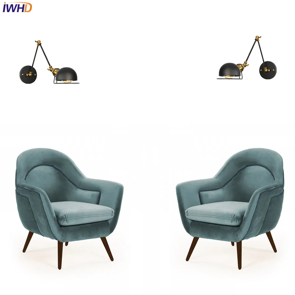 IWHD белый Железный рокер Wandlamp светодиодный настенный светильник Промышленный Лофт настенный светильник Ретро винтажный Настенный бра