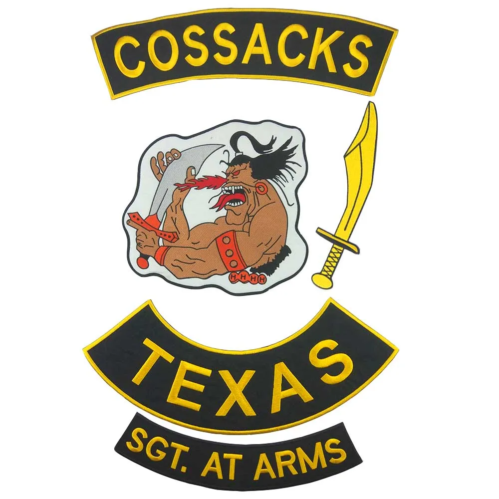 12 шт./комплект казаки TEXAS MC Patches с железными нашивками байкерские нашивки куртка