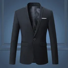 Y-490 Блейзер Для мужчин Повседневное, на свадьбу, на выпускной, ужин, на одной пуговице, куртки для мальчиков на белом Для мужчин пальто смокинг мужской костюм Блейзер Terno Masculino Slim Fit