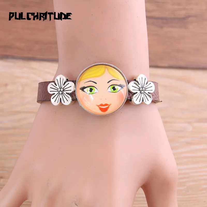 1 шт. 6 цветов браслет из искусственной кожи серебристый цвет основа для пустые