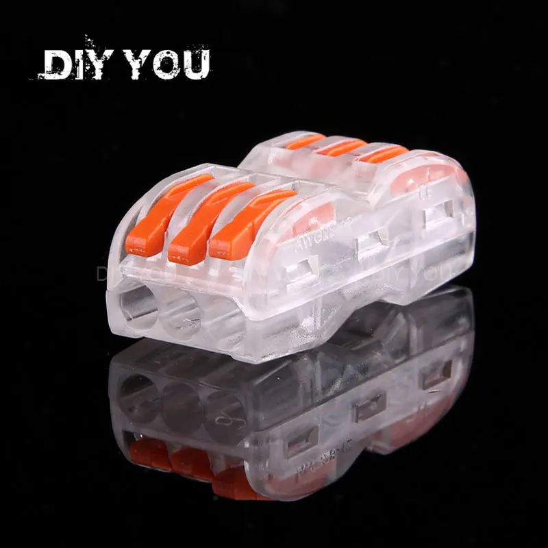 

10/30/50/100Pcs wire Connector PCT-223T/DIY YOU plug in connector Compact fast connection Universal connector Terminal Block