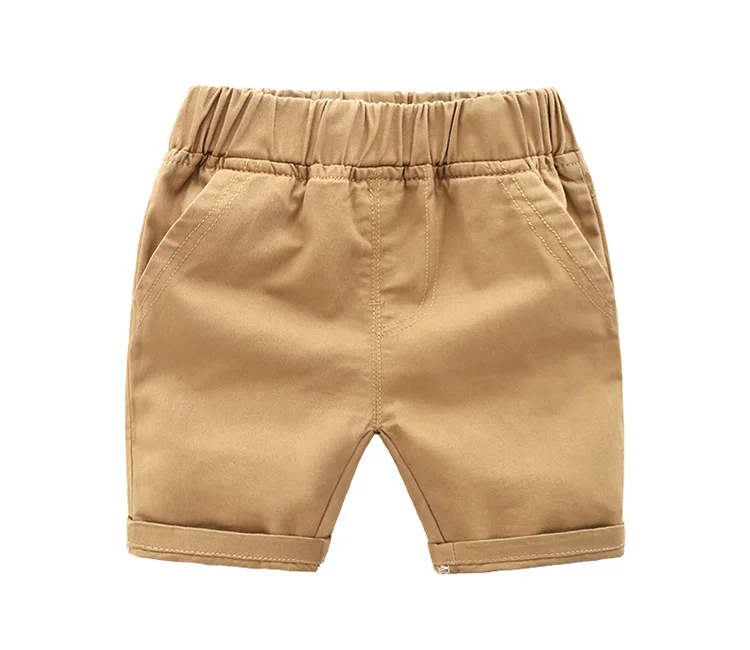 Шорты для маленьких мальчиков однотонные короткие пляжные шорты для детей, корейские летние шорты для мальчика, хлопковые детские шорты для активного отдыха 2-6Y